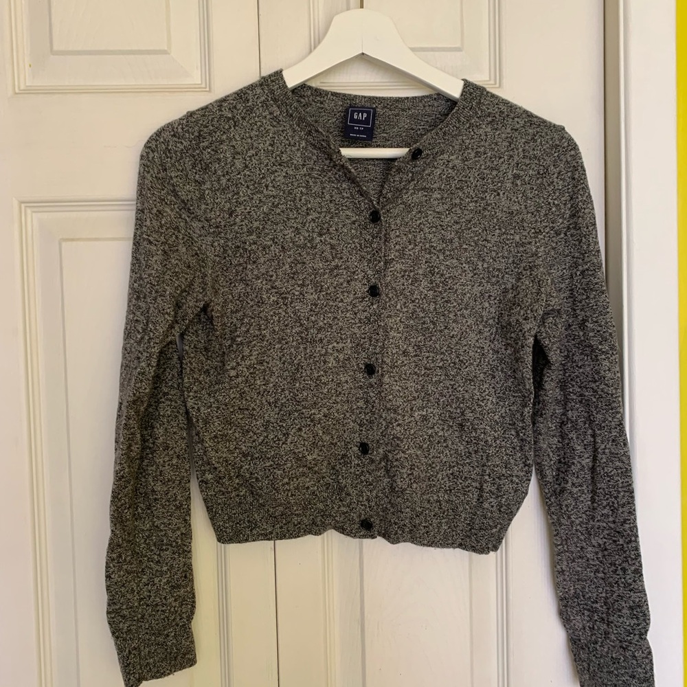 GAP Women's  warm Heather Gray Knit Cardigan